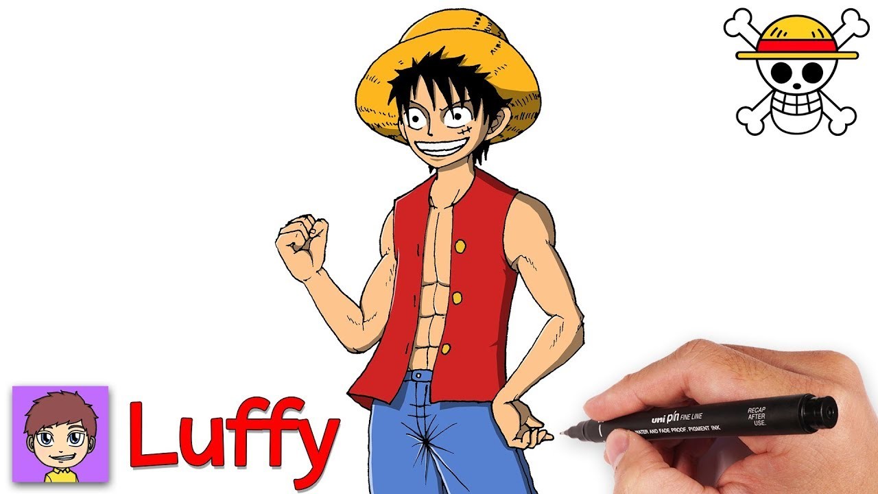 Como Dibujar a Luffy de One Piece Paso a Paso - Dibujos para Dibujar