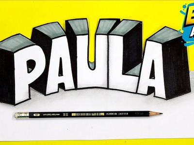 ???? Como Dibujar el Nombre de PAULA en 3D - How to Draw the Name of PAULA in 3D - Nuevos videos 2020