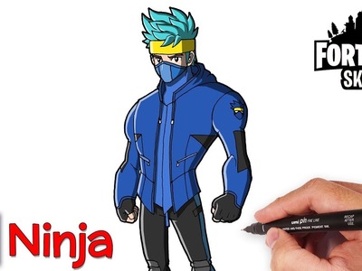 Como Dibujar Ninja de Fortnite Paso a Paso - Dibujos para Dibujar