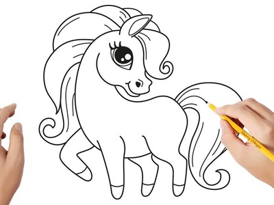 Cómo dibujar un pony | Dibujos sencillos