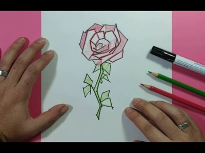 Como dibujar una rosa paso a paso 21 | How to draw a rose 21