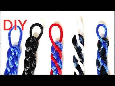 Como hacer pulsera trenzada con varios  colores -DIY- How to make braided bracelet