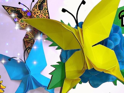 ✔️ ② CÓMO hacer ﹟MARIPOSA MULTICOLOR de PAPEL origami @IDEAS YANISOL