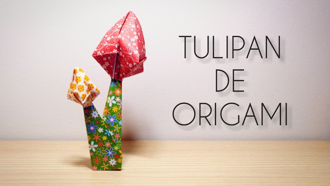 COMO HACER un TULIPAN de ORIGAMI muy fácil - MaddiArt