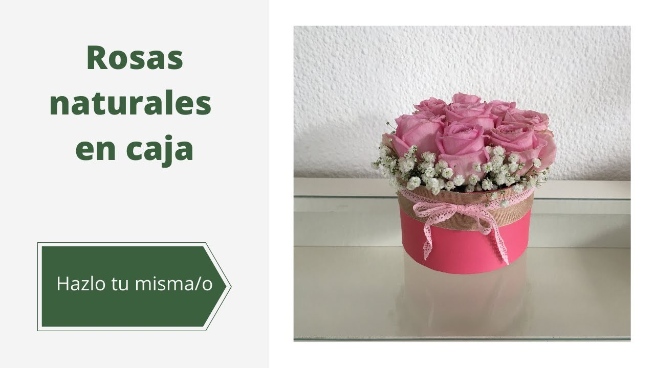 Día de la madre. Rosas naturales en caja decorativa. DIY Rosenbox