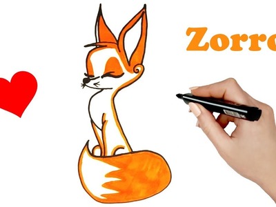 Dibujar un ZORRO paso a paso estilo kawaii ???? How to draw a cute Fox easy