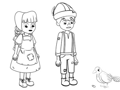 Dibujar y Colorea | Dibujos Para Niños | Aprender Colores | Hansel y Gretel