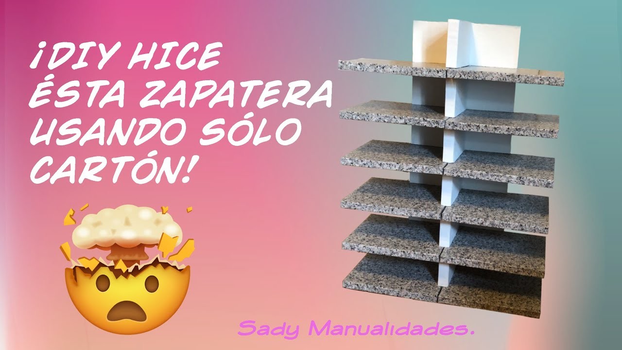 DIY Zapatera de cartón.