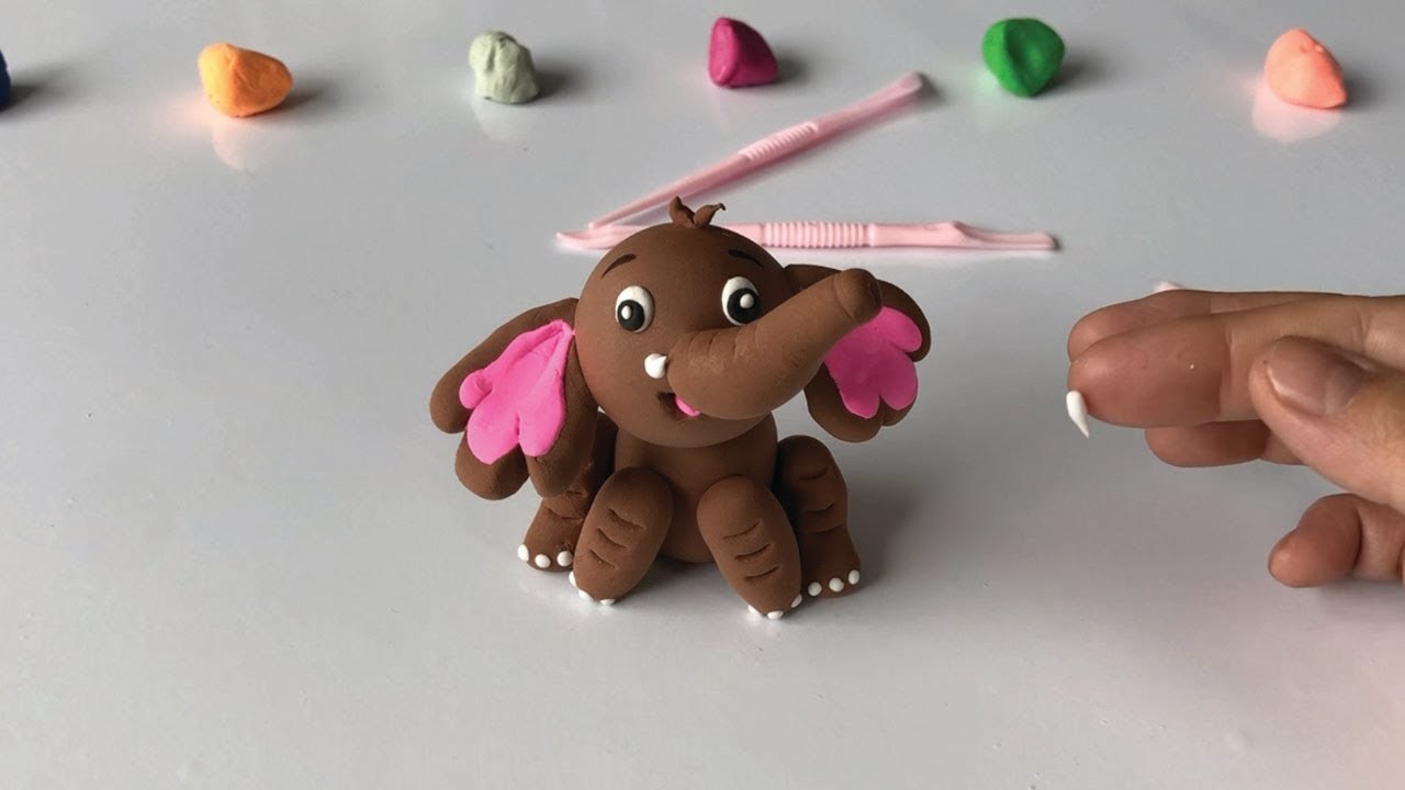 ????Elefante arcilla plastilina????Aprender los colores| Aprendiendo animales salvajes sonido para ninos