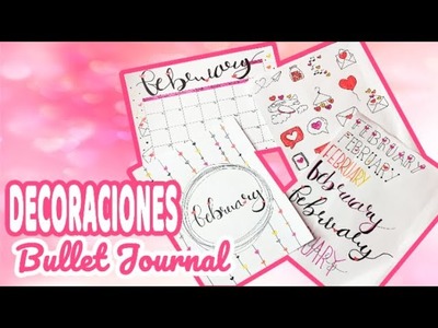 IDEAS de Titulos, dibujos, calendario y portada para BULLET JOURNAL (FEBRERO) || Brenda PE