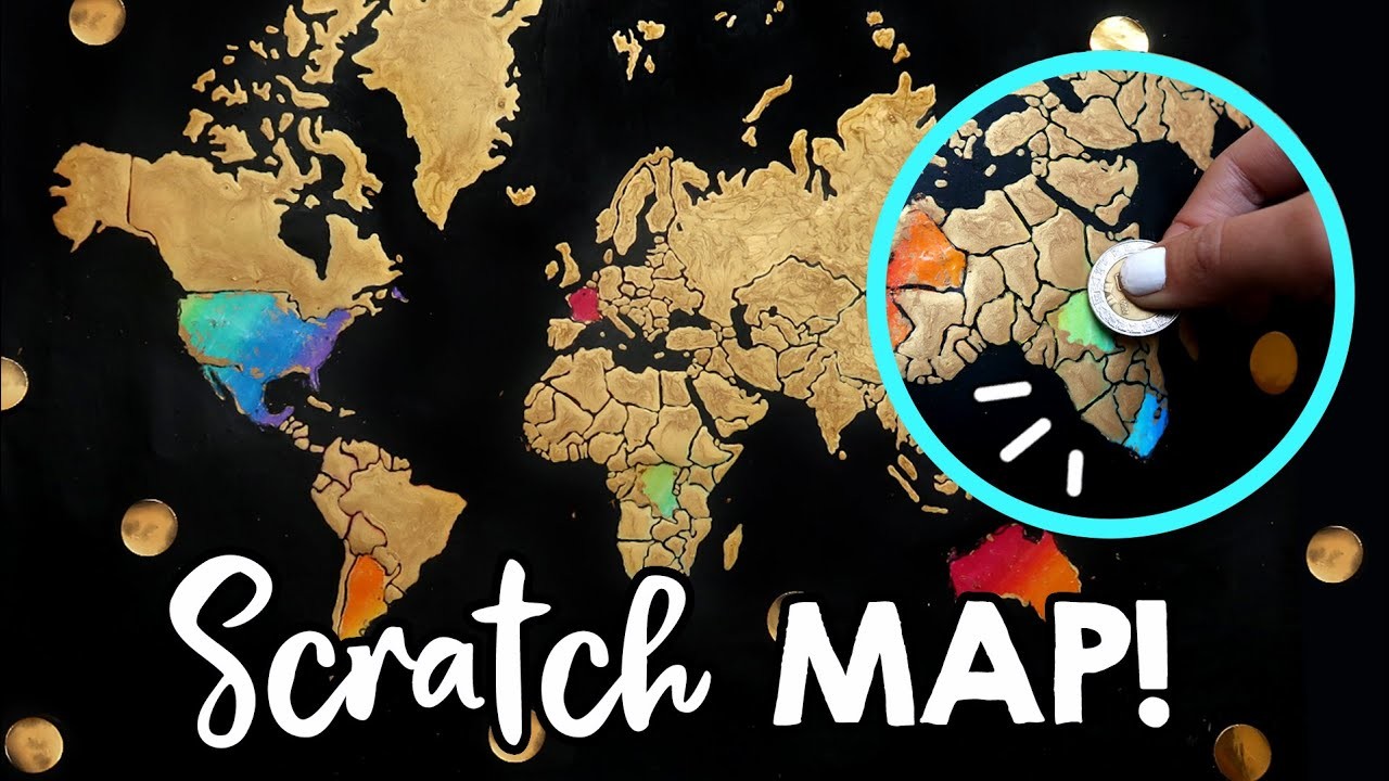 Mapa para raspar paises que visitaste!. Scratch map!! ✄ Barbs Arenas Art!