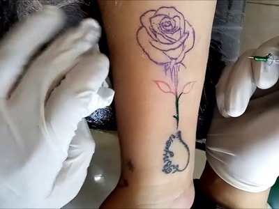 TATUANDO EN VIVO  roSAS EN EL BRAZO PARTE 1.COMO TATUAR  TATUAR ROSA .TIME LAPSE tattoo.tatuajes