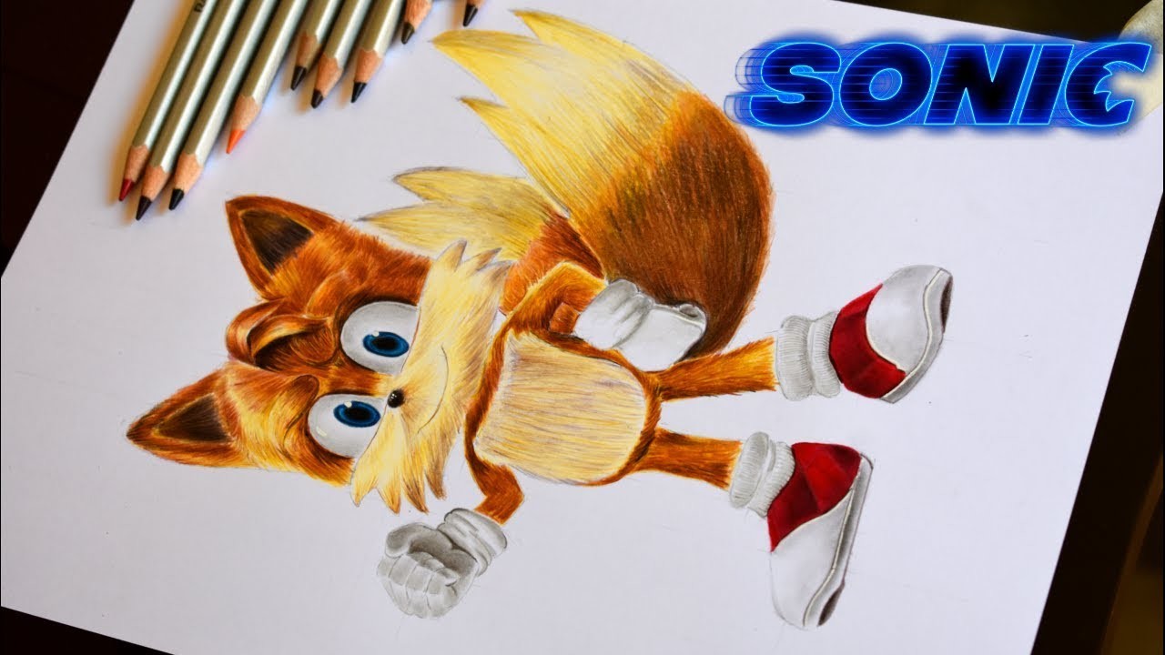 Como DIBUJAR a TAILS de SONIC la pelicula 2020 | Drawing Tails from Sonic Movie - 2020