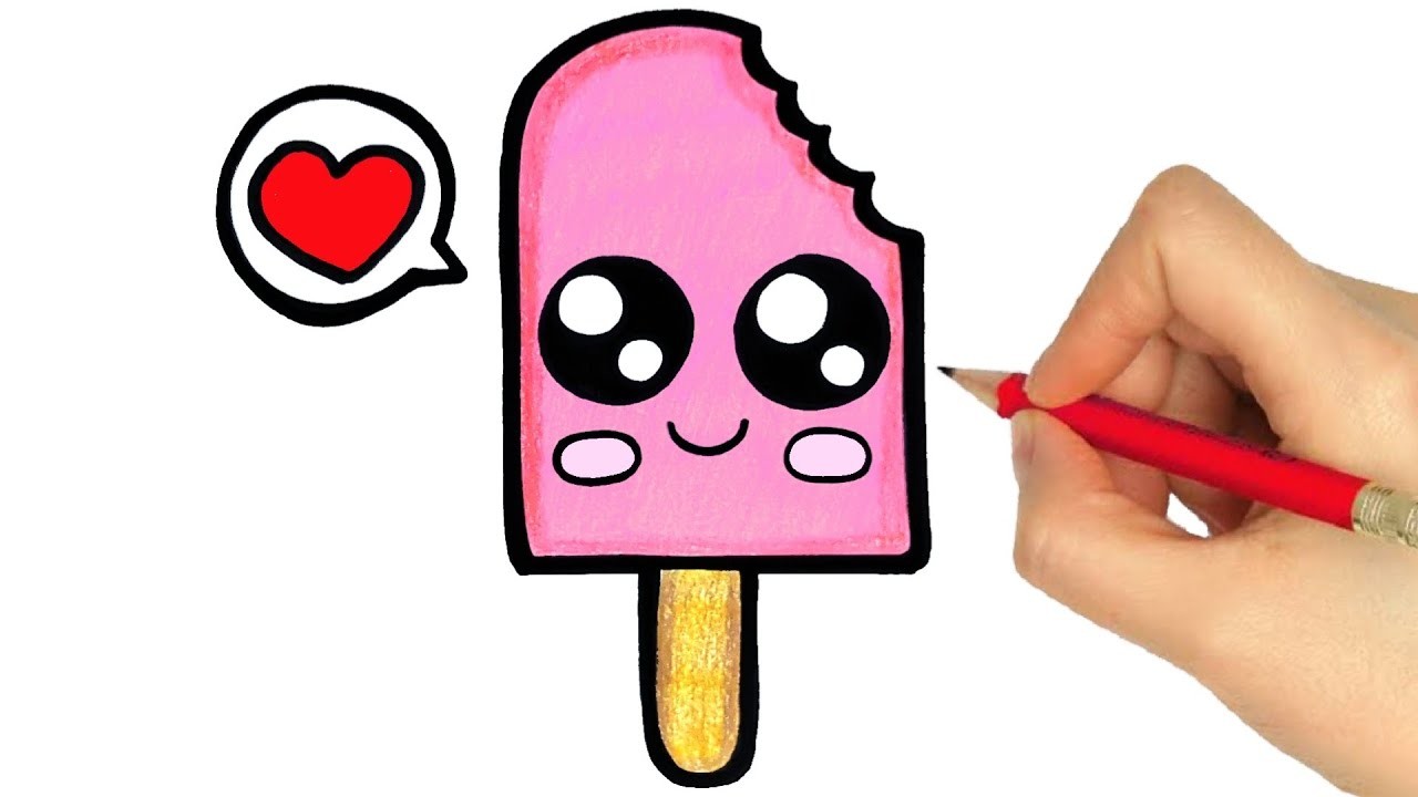 COMO DIBUJAR UN HELADO KAWAII