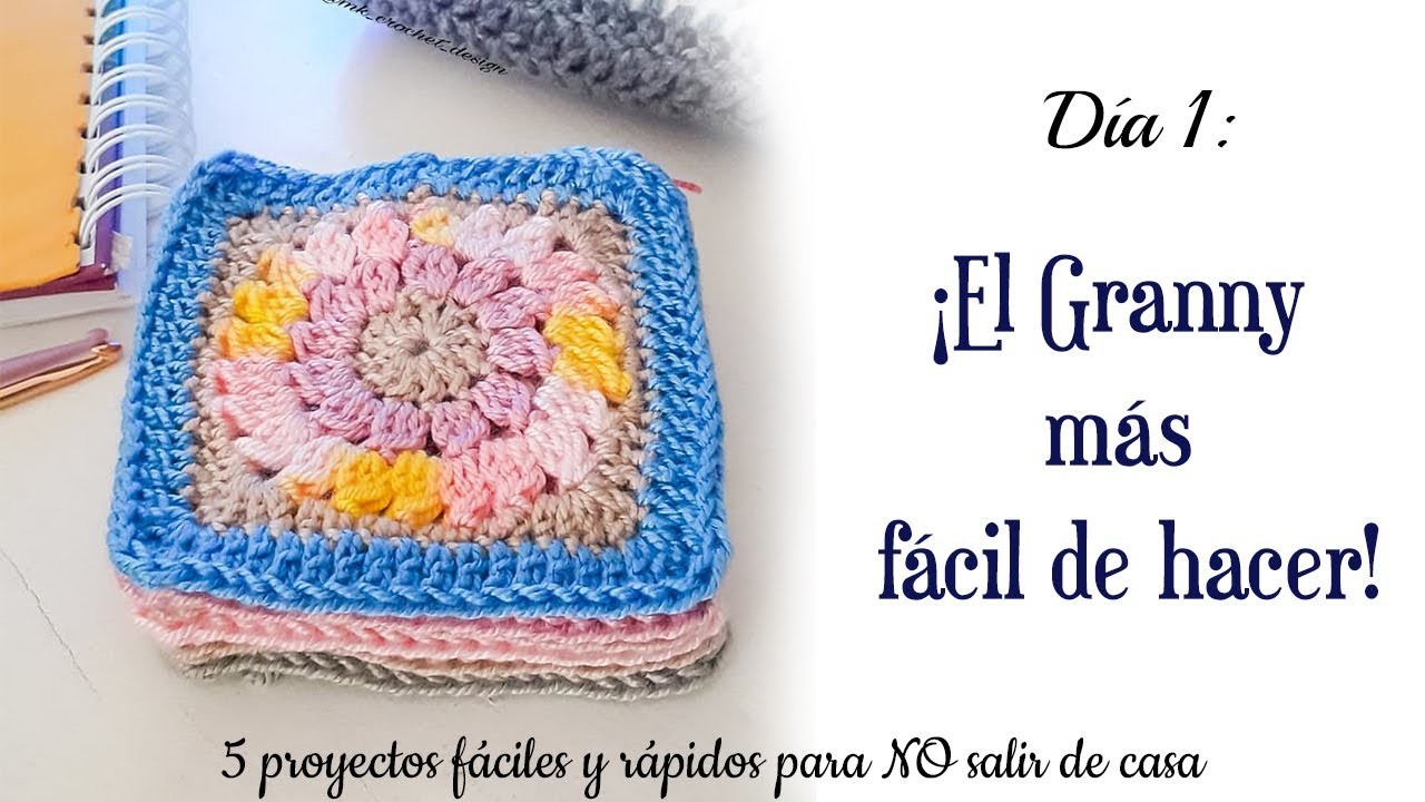 CÓMO hacer GRANNY SQUARE a CROCHET más FÁCIL y LINDO! ????