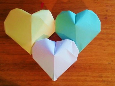 Corazones inflables. Corazones 3D papel rápidos. Corazones de Origami, Regalo Día de las Madres