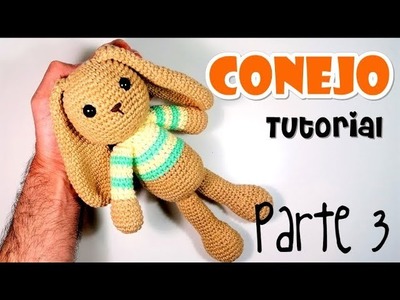 DIY CONEJO Parte 3 Tutorial amigurumi crochet.ganchillo