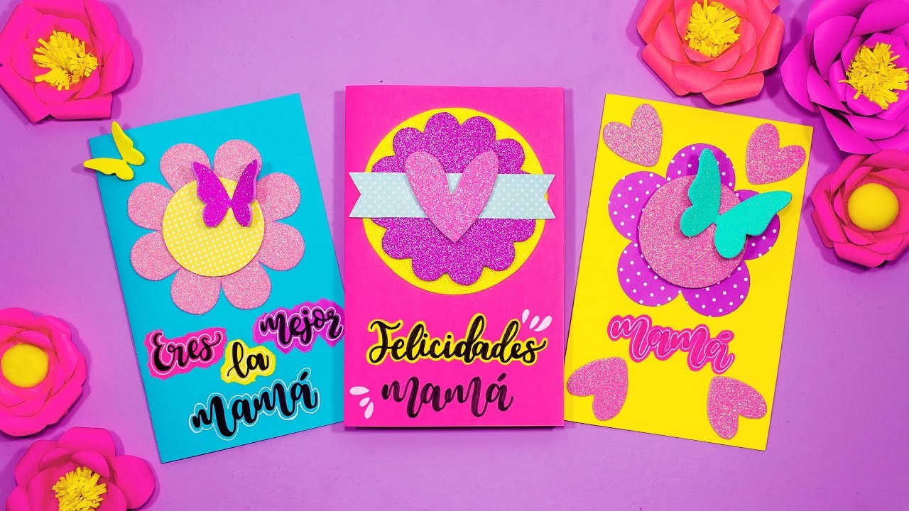 DIY: Las tarjetas mas LINDAS y FÁCILES para MAMÁ - ESPECIAL DÍA DE LAS MADRES
