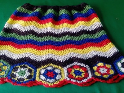 Falda de niña de crochet, todas las tallas