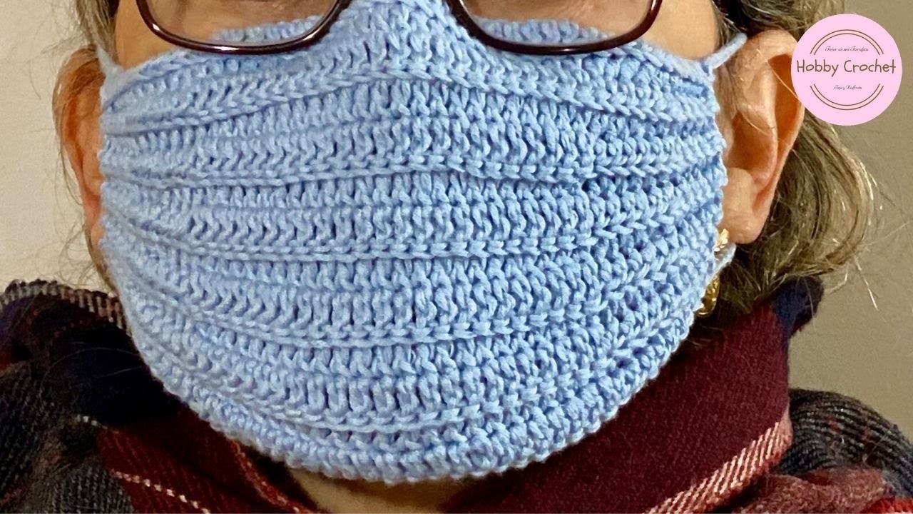Mascara tejida a crochet paso a paso para principiantes (Versión Diestra)