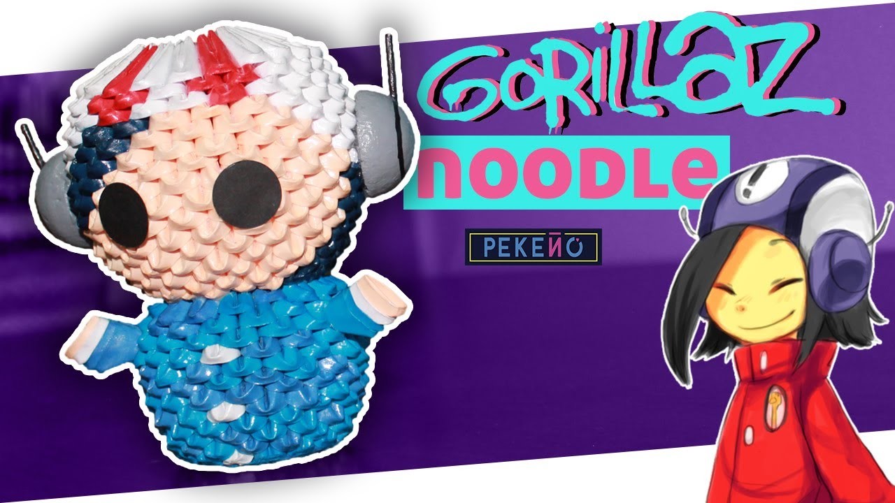 Noodle (Gorillaz) 3D Origami | Pekeño ♥