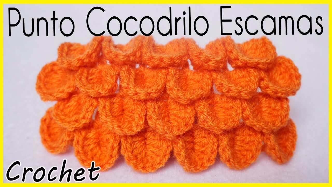 ????Puntada de Crochet: Cocodrilo - Escamas |  How to crocodile stitch crochet  (PASO A PASO)