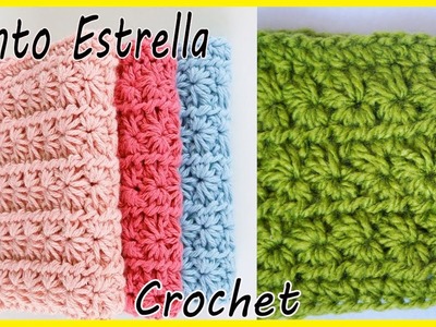 ????Puntada de Crochet: Punto Estrella✨crochet star stitch | Ideal para gorros, mantas, cuellos y mas❣