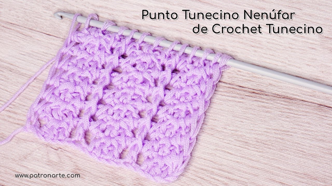 Punto Tunecino Nenúfar de Crochet Tunecino Paso a Paso | Aprende Crochet Tunecino #crochettunecino