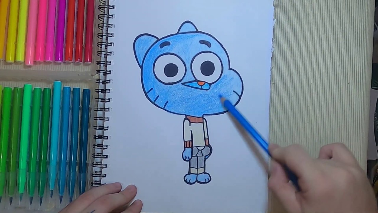 Como dibujar a Gumball - how to draw Gumball