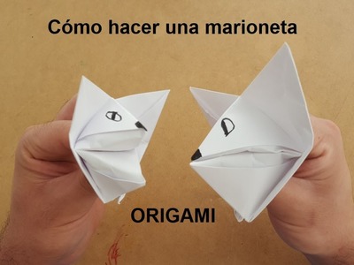 ▷ Cómo hacer una MARIONETA de papel Origami FÁCIL✅ | TÍTERES de papel