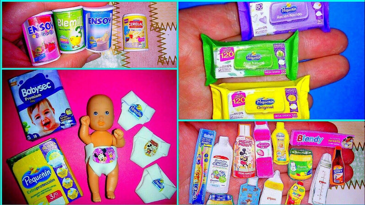 DIY Cosas fáciles de hacer para bebe de muñeca Barbie ~ Manualidades Accesorios y Miniaturas