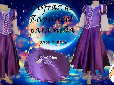 DIY. Disfraz de Rapunzel ???? para niña. Como hacer disfraces de Princesa Disney fáciles