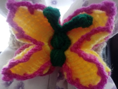 DIY Mariposa Sujeta Cortinas Cinta Crochet.Ganchillo (tutorial)