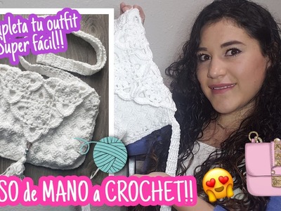 Hermoso Bolso De Mano Facil y Rapido! (tutorial paso a paso) a crochet(ganchillo)!!