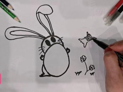 La #invasión de los #conejos.dibujar conejo de pascua free.how to #draw a #rabbit-in easy #tutoria