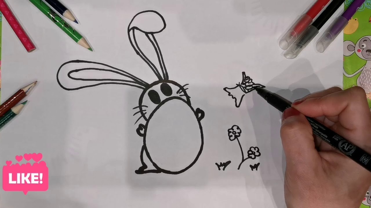 La #invasión de los #conejos.dibujar conejo de pascua free.how to #draw a #rabbit-in easy #tutoria
