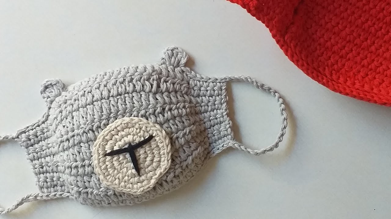 Mascarilla cubreboca a Crochet para niños y adultos