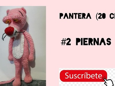 Pantera rosa a crochet (20 cm) #2 piernas