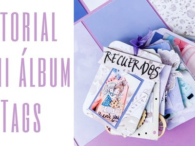 Tutorial Scrapbooking - Mini álbum Tags con restos