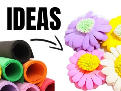3 Ideas Increíbles para Regalar, Decorar o Vender - Flor de Foamy o GOMA EVA
