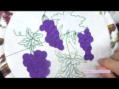 Cómo Bordar Uvas Paso a Paso || diy hand embroidery bijou
