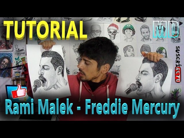 Como Dibujar a Rami Malek - Freddie Mercury | MatiasPortillo *Paso a paso