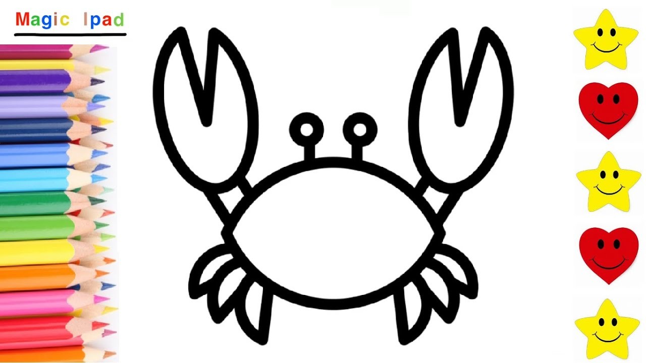 Como dibujar un CANGREJO | dibujos para niños ????⭐ How to draw a CRAB | drawings for kids