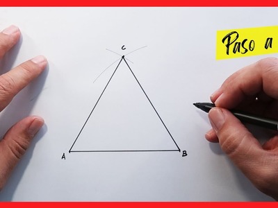 Cómo Dibujar un Triángulo Equilátero dado el Lado. Trazado Paso a Paso con Compás Sobre Papel.