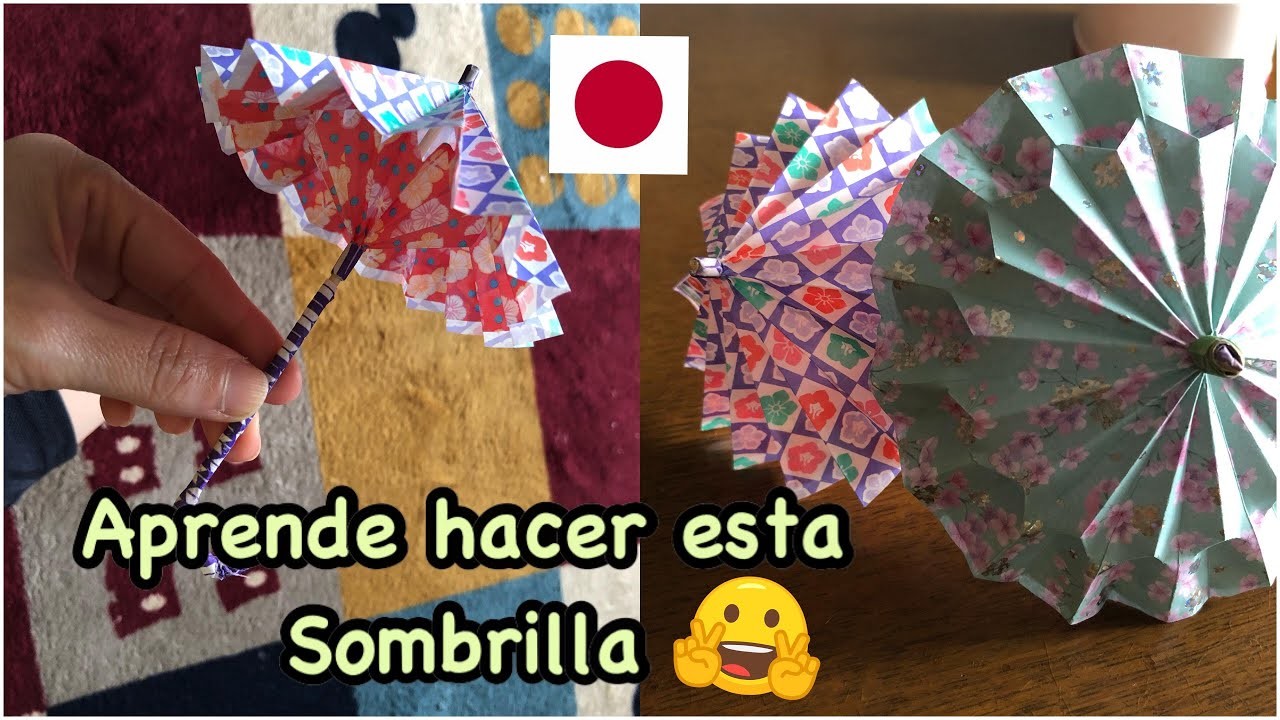 Cómo hacer  esta sombrilla origami+ FACIL