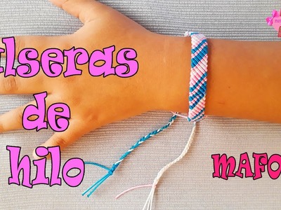 Como hacer pulseras de hilo | Pulsera Macrame: CHEVRON