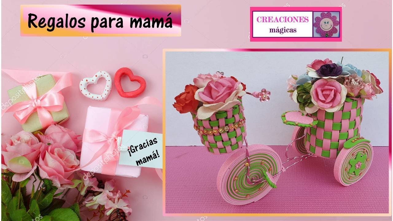 ♥♥Como hacer un hermosos regalo para mamá con material reciclado♥Creaciones mágicas♥♥