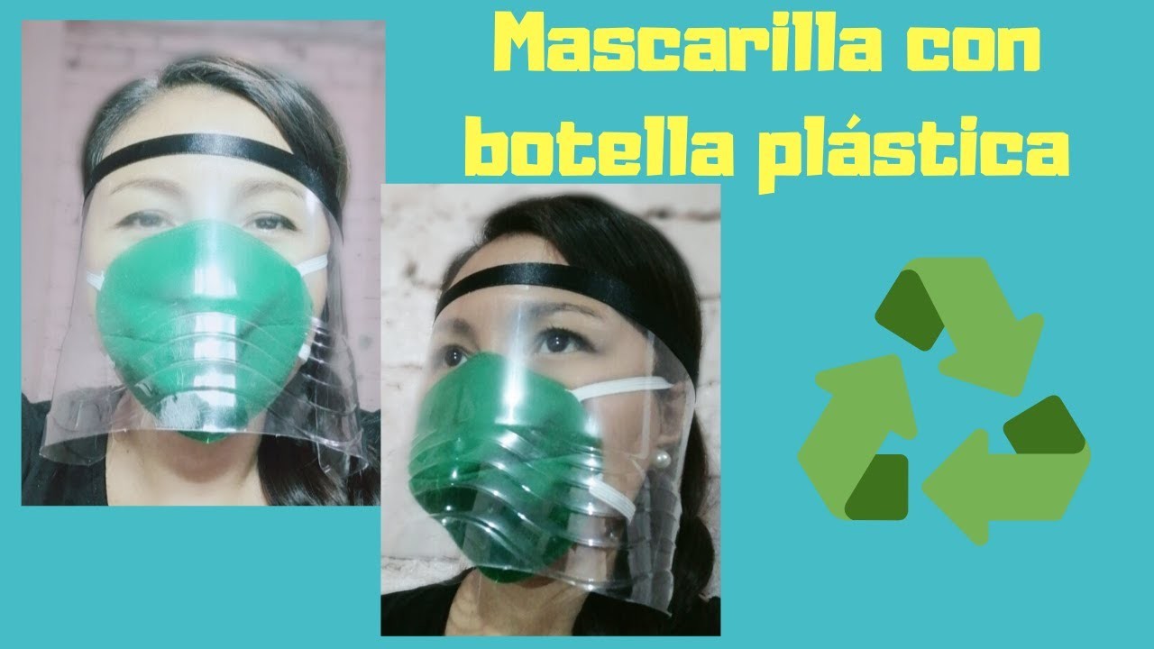 CÓMO HACER UNA MASCARILLA PROTECTORA CASERA CON BOTELLAS PET.How to make a diy FACE SHIELD at home