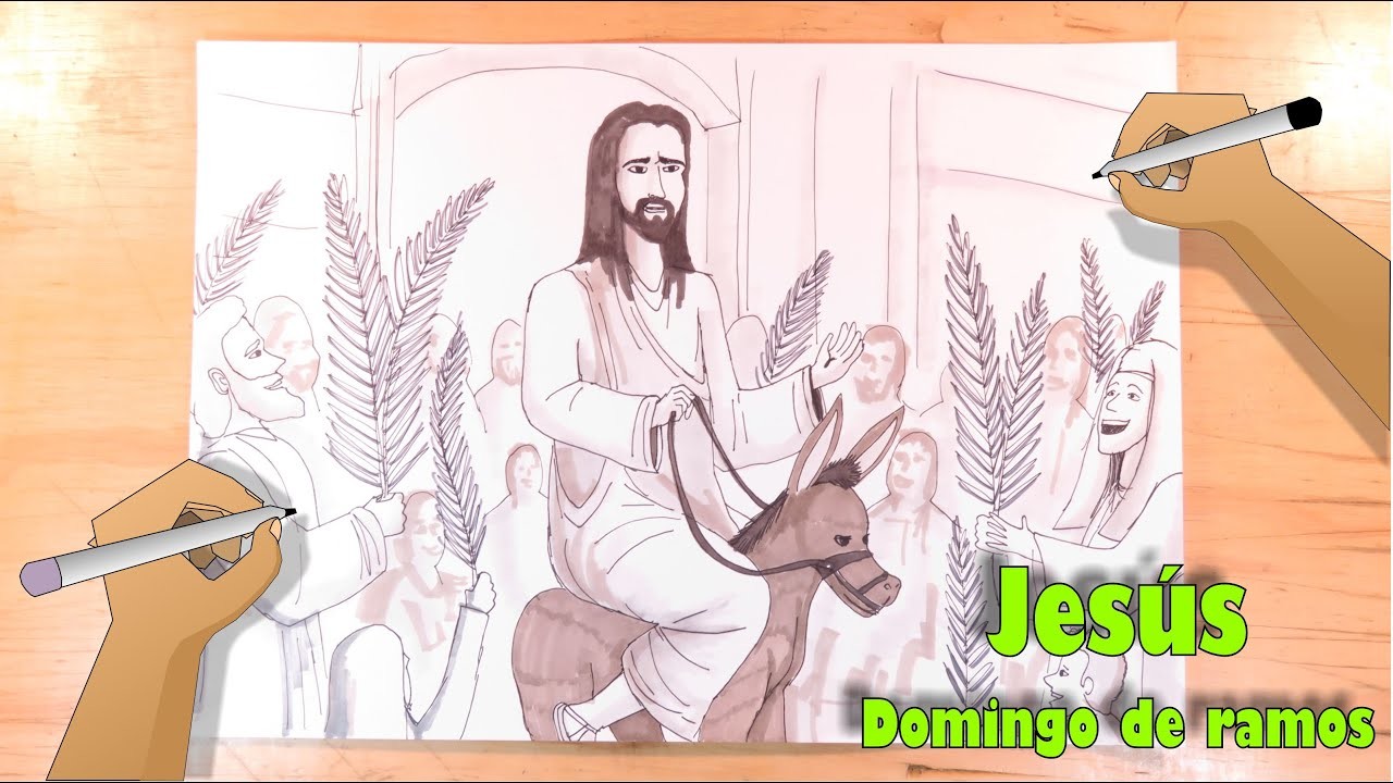 Dibujando a Jesús en el domingo de ramos