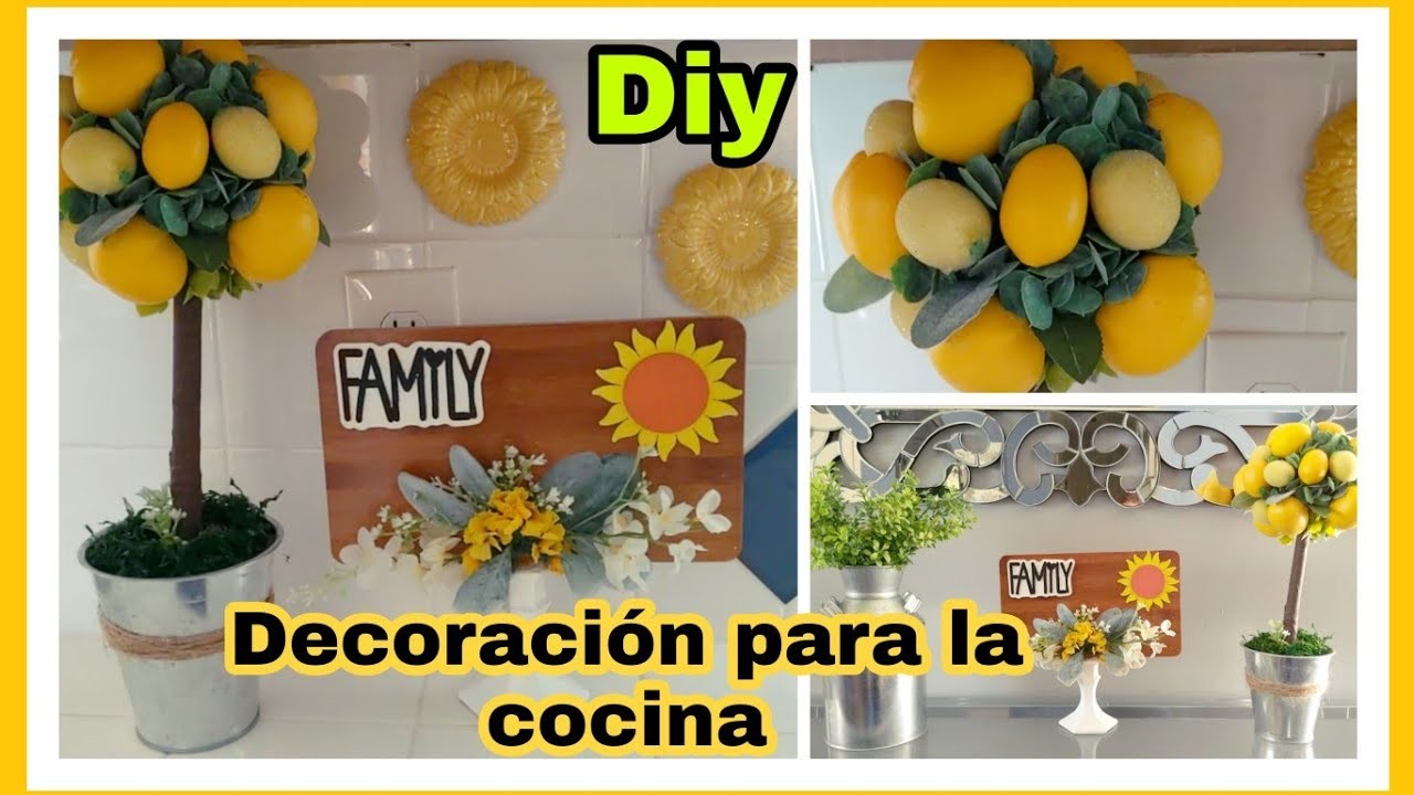 Idea para decorar tu cocina- Como hacer un arbolito de limones.Dios